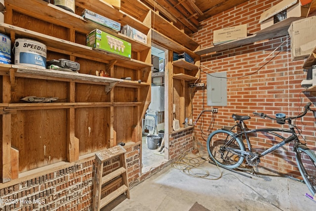 storage room with electric panel