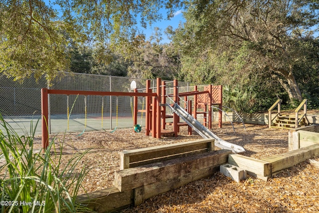 view of jungle gym