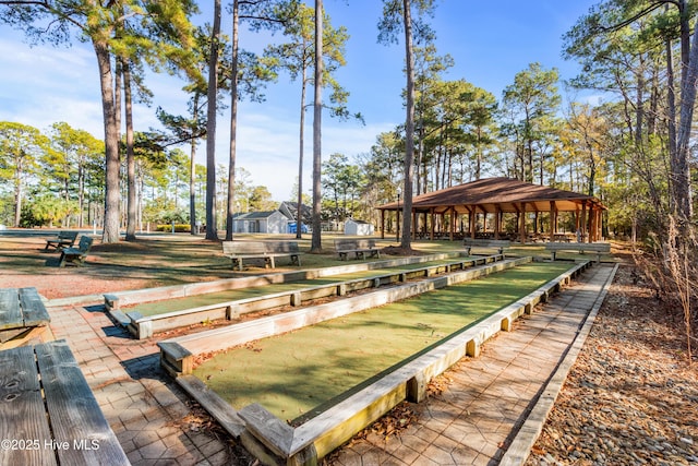 dock area featuring a gazebo