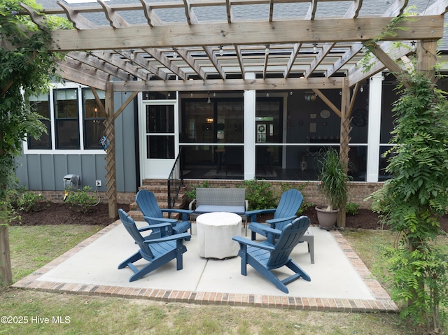1611 Golfers Ridge Dr SE, Bolivia, NC 28422 - view of patio / terrace with a pergola