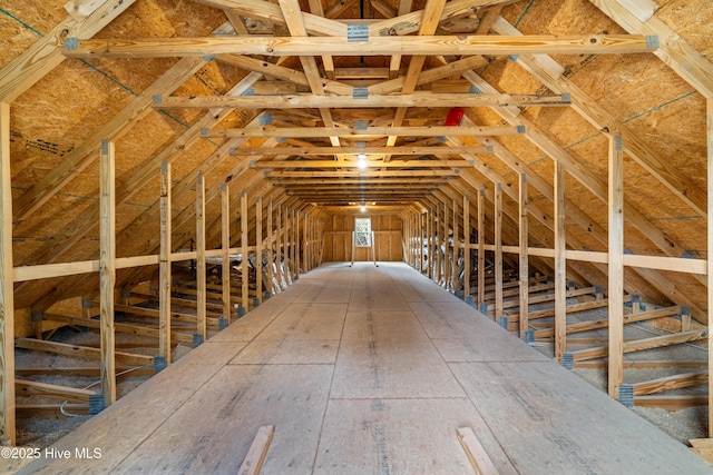 view of attic