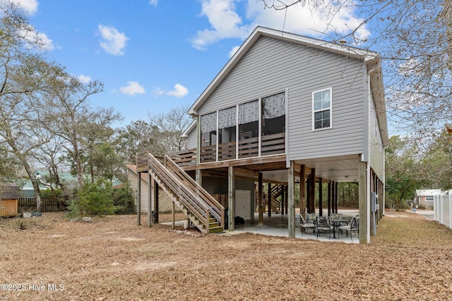 back of house featuring a patio area