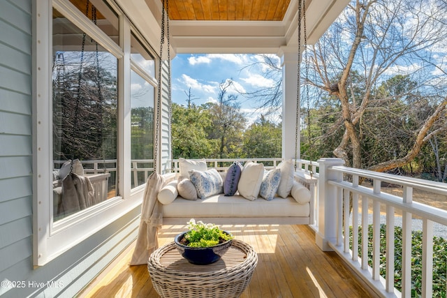 view of sunroom