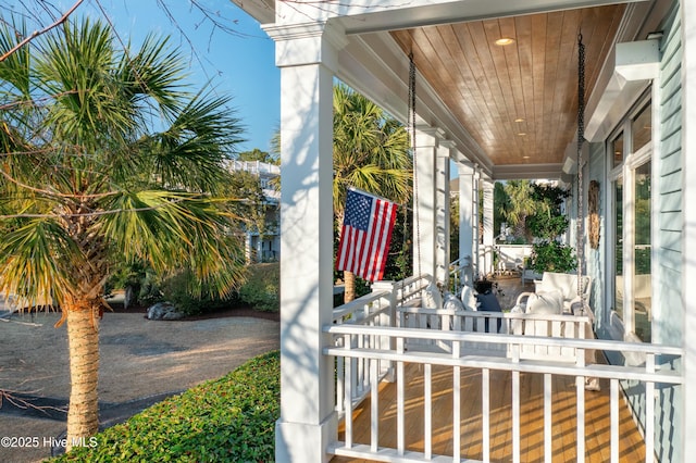 view of patio / terrace featuring covered porch