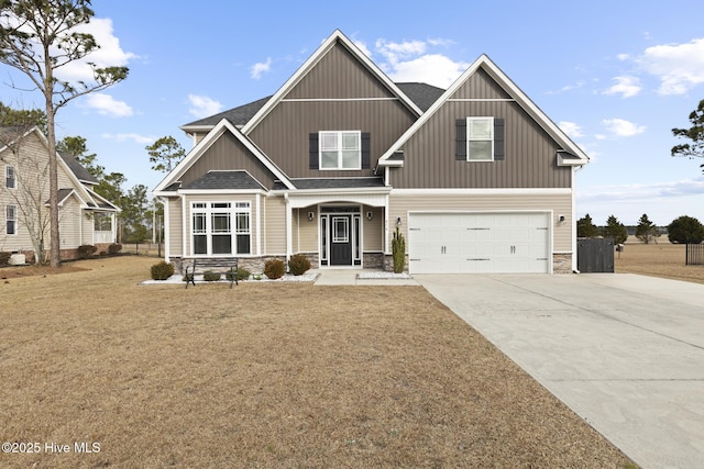 craftsman-style home featuring a garage