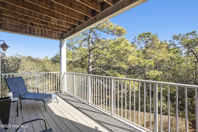 view of wooden terrace