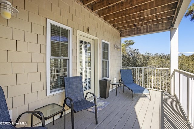 view of wooden terrace