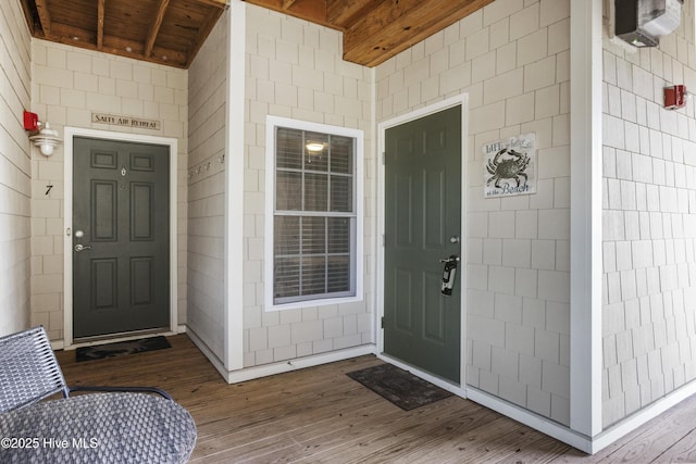 view of doorway to property