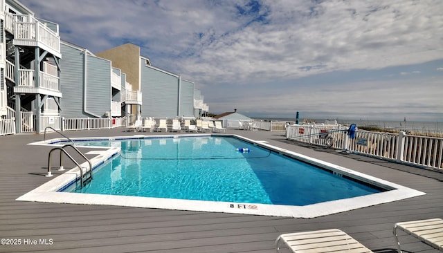 view of pool with a patio area