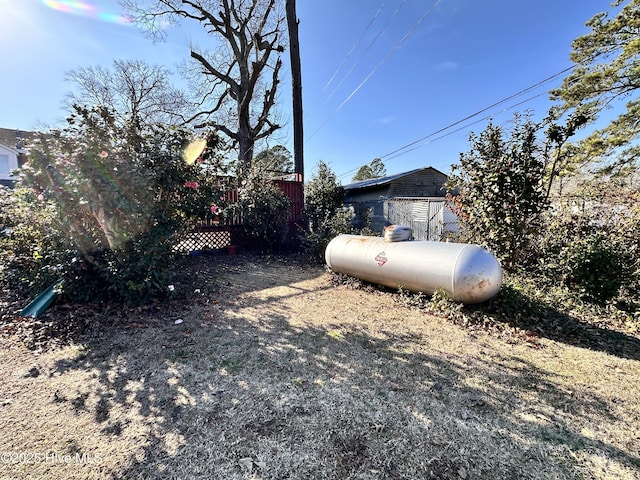 view of yard featuring a deck