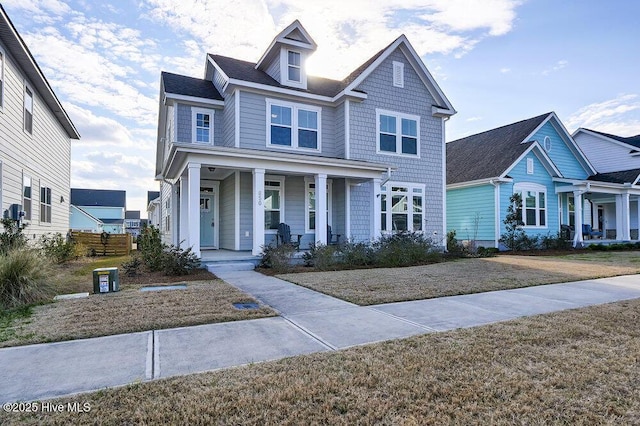 view of front of property with a porch