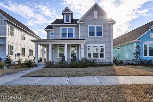 view of front of home with covered porch