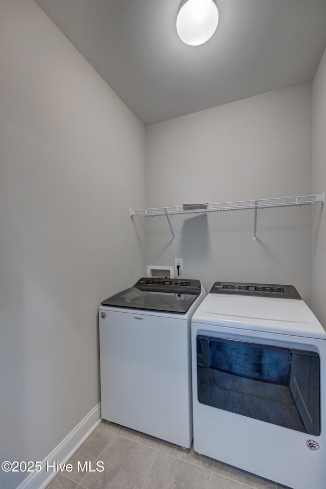 laundry room with separate washer and dryer