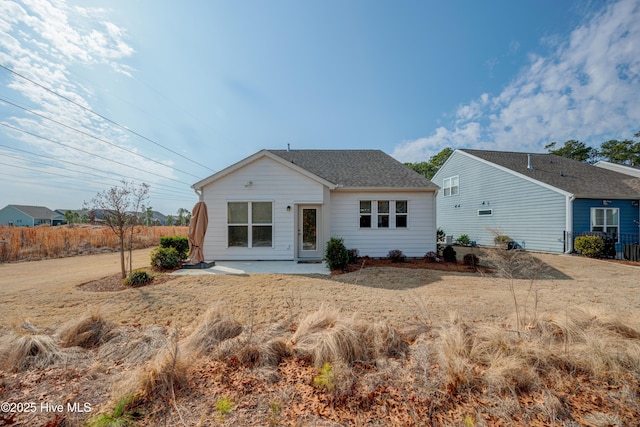 view of front of home with a patio