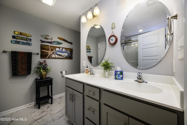 bathroom with vanity