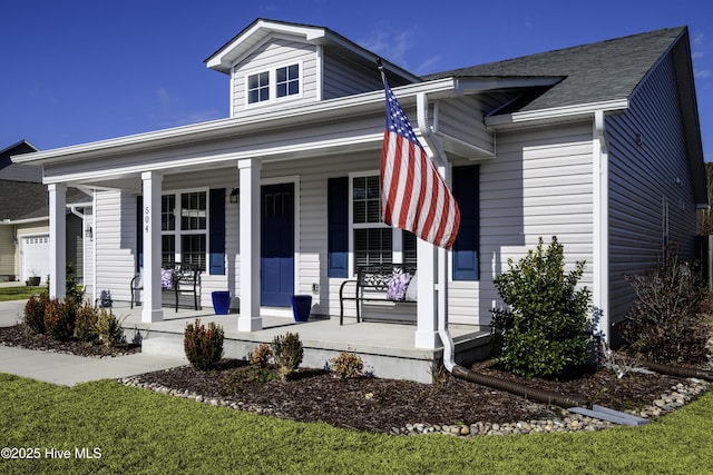 view of front facade with a porch