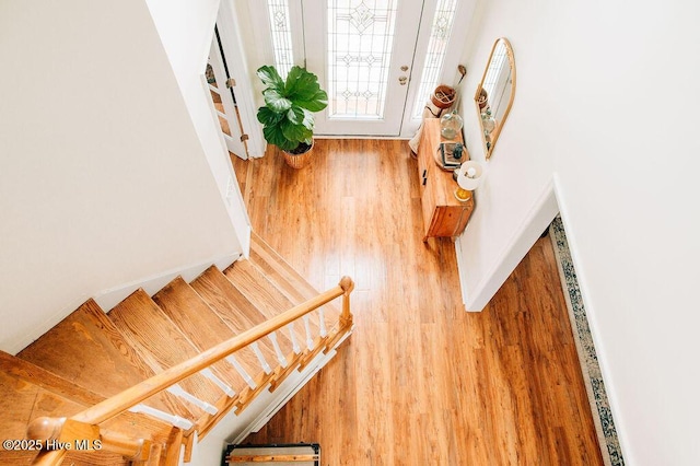 foyer featuring hardwood / wood-style floors