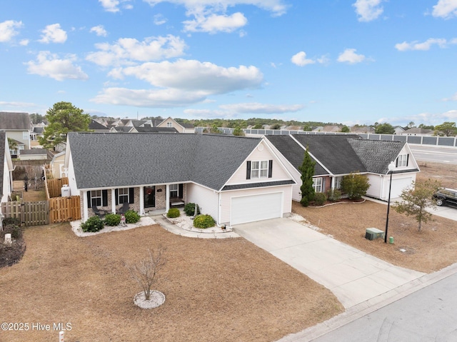 ranch-style house featuring a garage