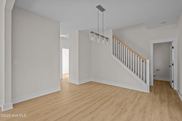 interior space featuring light hardwood / wood-style floors