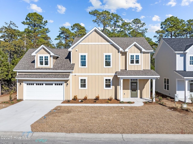 view of front facade with a garage