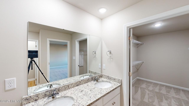 bathroom with vanity