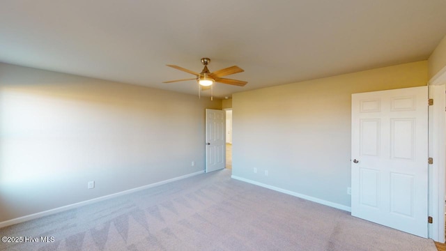 104 Bethany Pl, Goldsboro, NC 27530 - spare room with light colored carpet and ceiling fan
