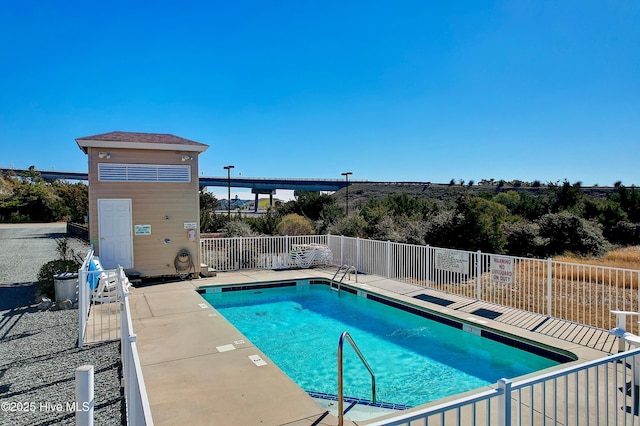 view of pool with a patio