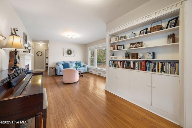 living room featuring hardwood / wood-style floors