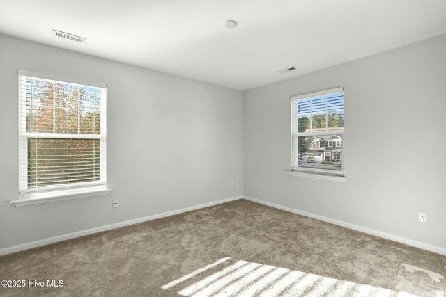 view of carpeted spare room