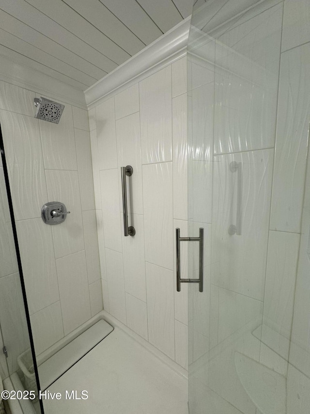 bathroom with an enclosed shower