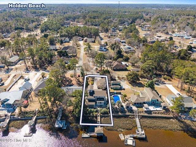 drone / aerial view with a residential view