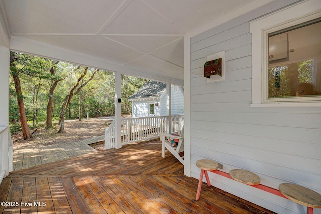 view of wooden deck