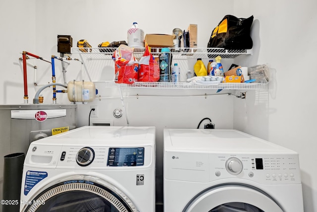 laundry area featuring washing machine and dryer