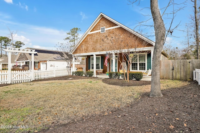 view of front of property with covered porch