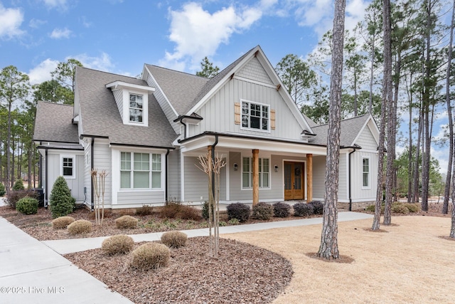 view of front of home with covered porch