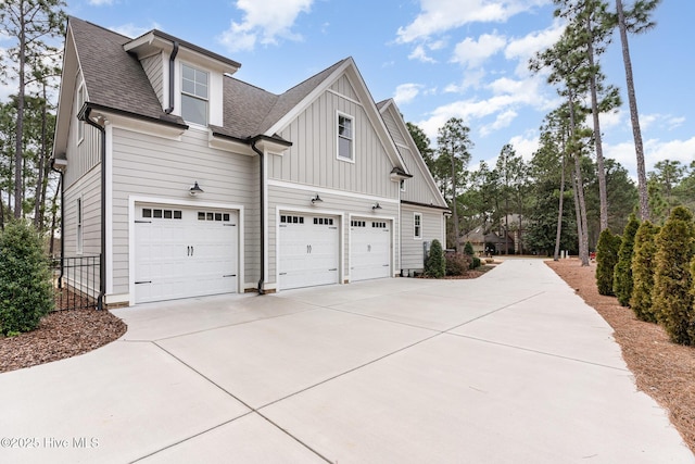 view of home's exterior featuring a garage