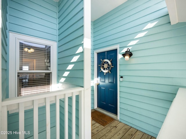 view of doorway to property