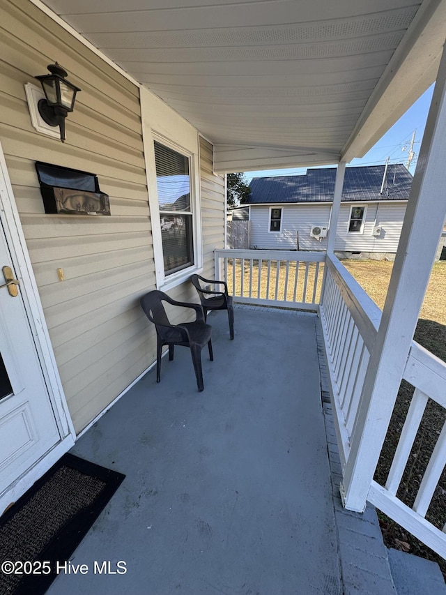 exterior space featuring a porch