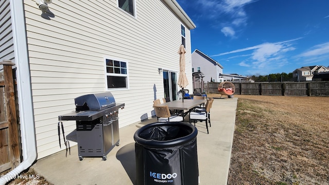 view of patio / terrace with area for grilling