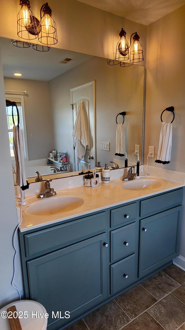 bathroom with vanity