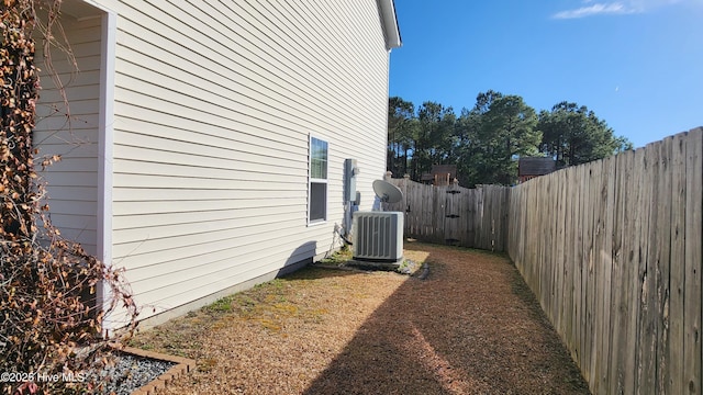 view of property exterior featuring central AC unit