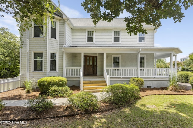 view of front of home featuring a porch