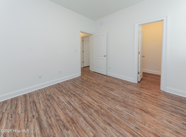 unfurnished bedroom featuring light hardwood / wood-style flooring