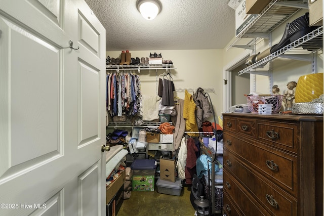 view of walk in closet