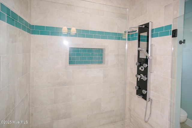 5228 E Beach Dr, Oak Island, NC 28465 - bathroom with toilet and a stall shower
