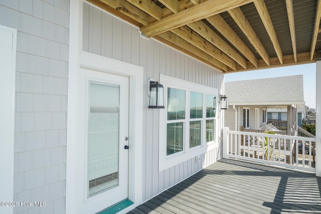 5228 E Beach Dr, Oak Island, NC 28465 - view of wooden deck