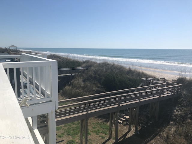 property view of water with a view of the beach