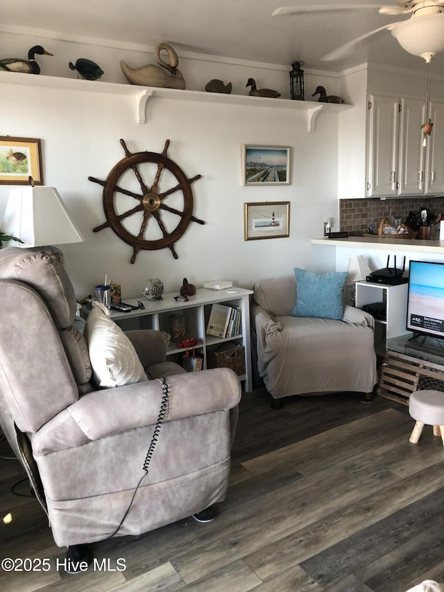 living room featuring wood finished floors