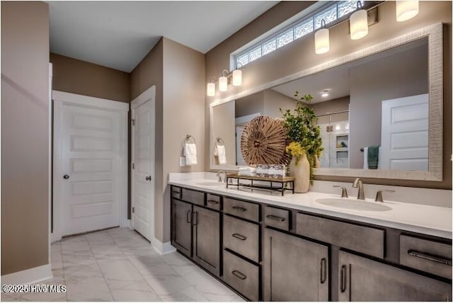 bathroom with vanity