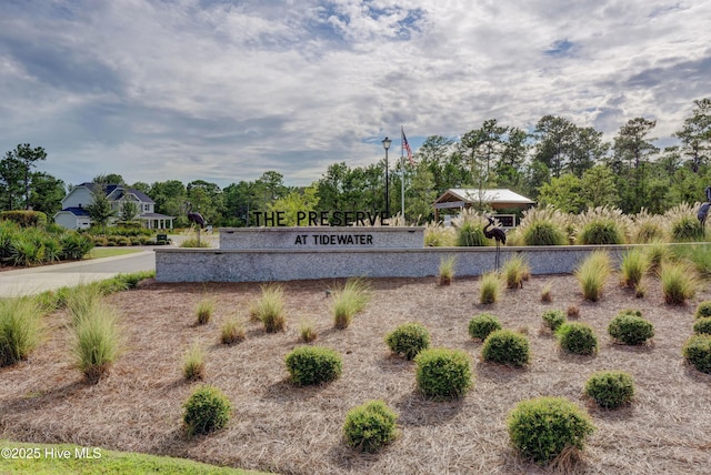 view of community sign